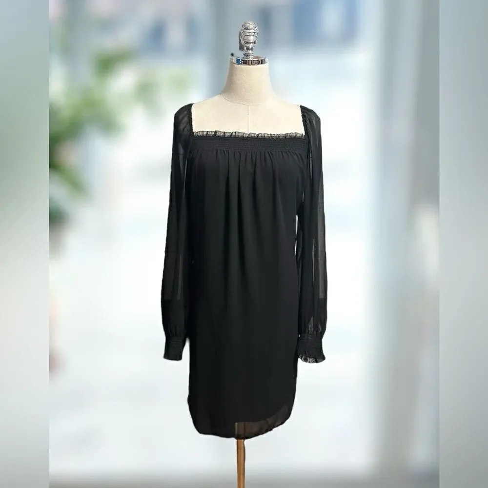 NWT Aritzia Wilfred Free Alana Babydoll Puff Long Sleeve Mini Dress Size L